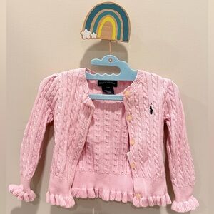 Ralph Lauren Light Pink Cable Knit Sweater